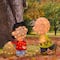 2.5ft. LED Peanuts Lucy with Football & Charlie Brown Yard Art